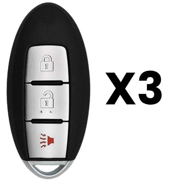 2007-2015 Nissan 3-Button Smart Key Fob FCC CWTWBU729 Part number 285E3-EM30D Pack OF 3 (AFTERMARKET)