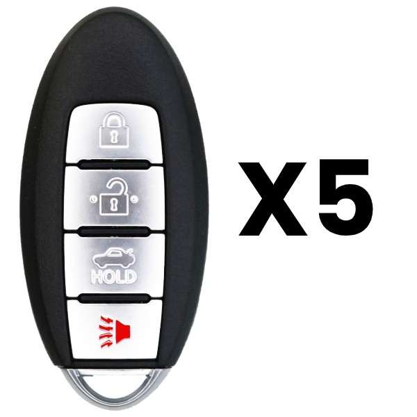 2013-2013 Nissan 4-Button Smart Key Fob FCC CWTWB1U815 Part number 285E3-3AA0A Pack Of 5 (AFTERMARKET)