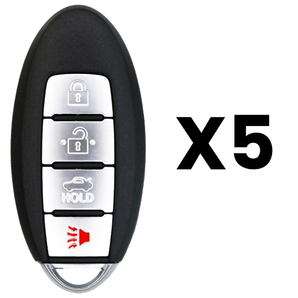 2016-2018 Nissan 4-Button Smart Key Fob FCC KR5S180144014 Part number 285E3-9HS4A Pack Of 5 (AFTERMARKET)