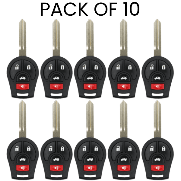 Nissan 4 Button Remote Head Key Fcc CWTWB1U751 Pn H0561-3AA0B Pack Of 10