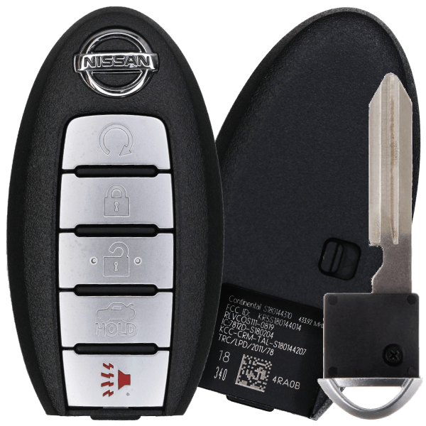 Nissan 5 Button Proximity Smart Key Fcc KR5S180144014 IC 204 Pn 285E3-4RA0B (OEM)
