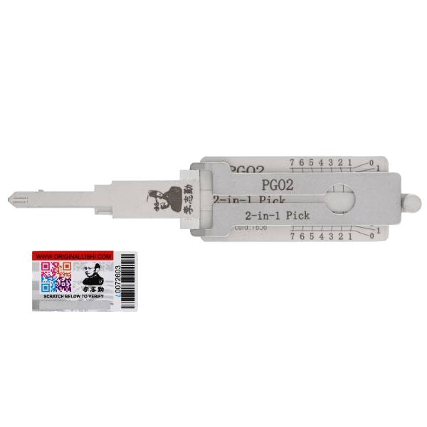 ORIGINAL LISHI - PGO2 Piaggio Vespa Scooters 7 Cut  2 in 1 Pick & Decoder AG
