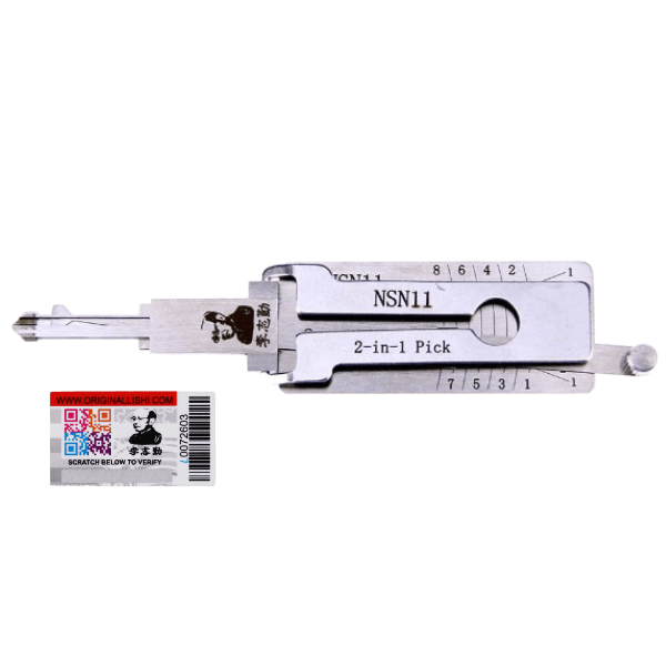 Original Lishi NSN11 Nissan 8 Cut 2 In 1 Pick Ignition Door Trink