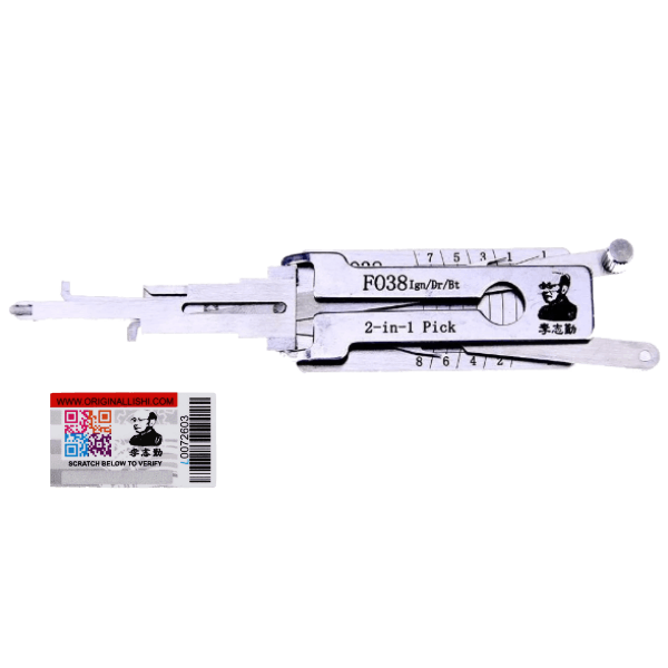 Original Lishi FO38 H75 Ford 8 Cut 2 In 1 Pick Ignition Door Trunk Anti Glare