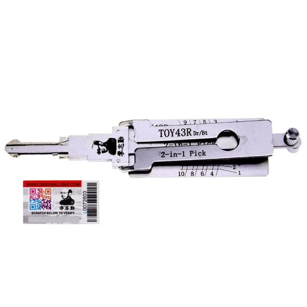 Original Lishi TOY43R B108 B110 10 Cut 2 In 1 Door Trunk Anti Glare