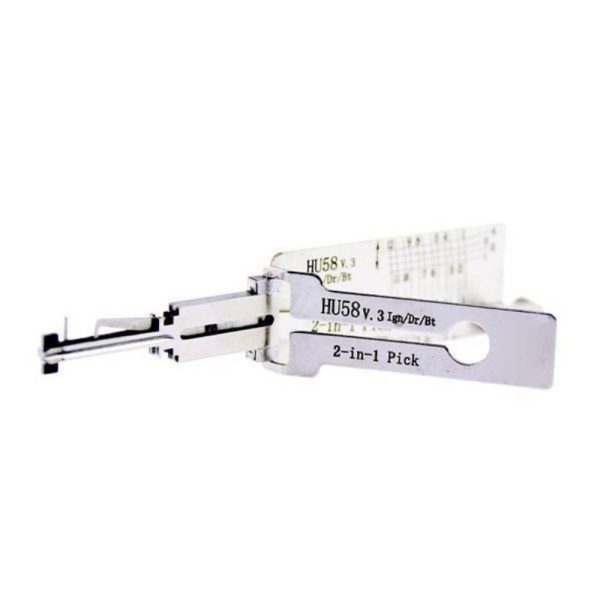 Lishi HU58 4 Track BMW S7BW Twin Lifter 2 In 1 Pick Ignition Door Trunk Anti Glare