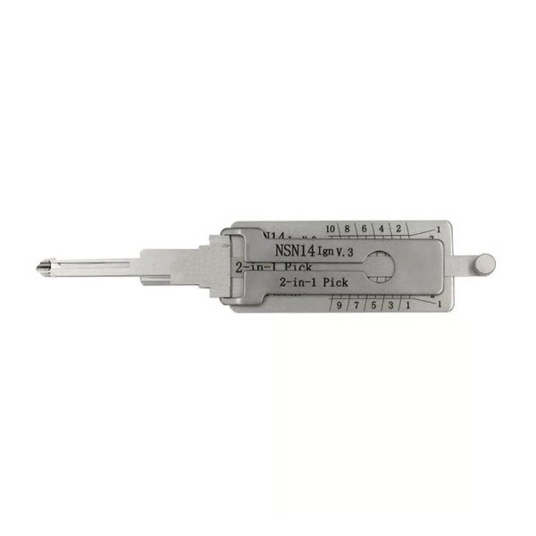 Lishi NSN14 V.3 Nissan Infiniti 10-Cut 2 in 1 Pick & Decoder IGN AG