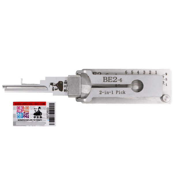 Original Lishi BE2 Best 6 Pin 2 In 1 Residential Pick