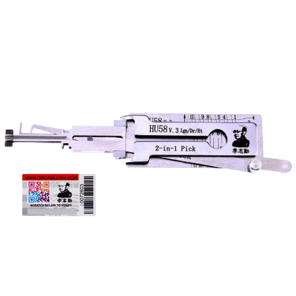 Original Lishi HU58 4 Track BMW S7BW Twin Lifter 2 In 1 Pick Ignition Door Trunk Anti Glare