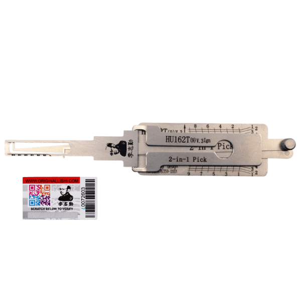 Original Lishi VW Audi HU162T Side Cuts 9 Cut  2 In 1 Pick Decoder AG