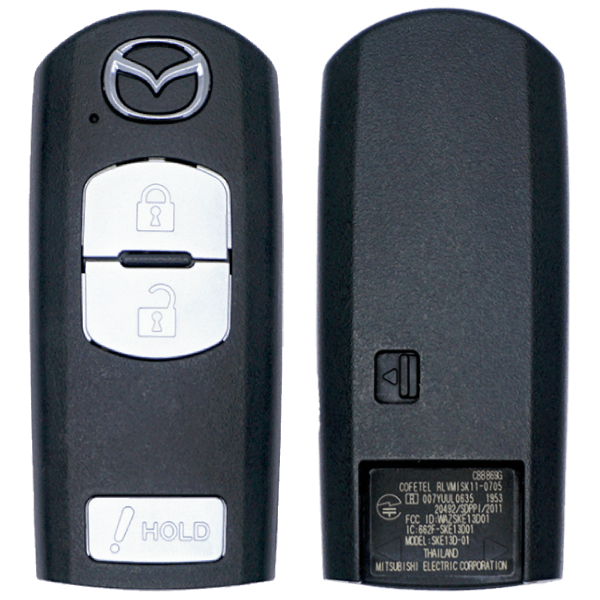 2013-2020 Mazda 3-Button Smart Key Fob FCC WAZSKE13D01 Part number KDY3-67-5DY KD33-67-5RY (OEM)