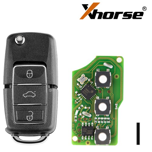 Xhorse Volkswagen Type 3 Button Wired Universal Remote Flip Key Pn XKB506EN