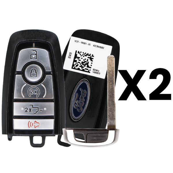 2017-2024 Ford 5-Button Smart Key Fob Peps FCC M3N-A2C93142600 Part number 164-R8166 Pack Of 2 (OEM)