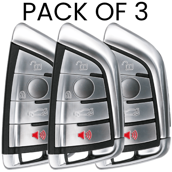 2014-2019 BMW 4-Button Smart Key Fob FCC NBGIDGNG1 FEM BDC 315 MHZ Pack Of 3 (AFTERMARKET)