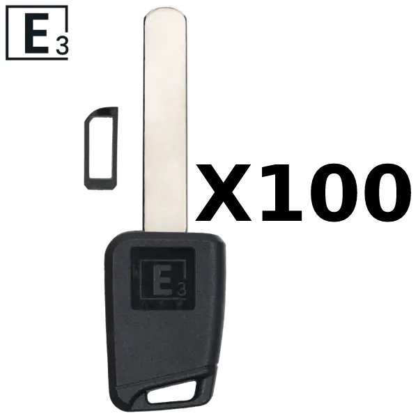 E3 Solid Key Shell – Mechanical Honda High Security Service Key HO01-SVC Pack Of 100 (K4L)